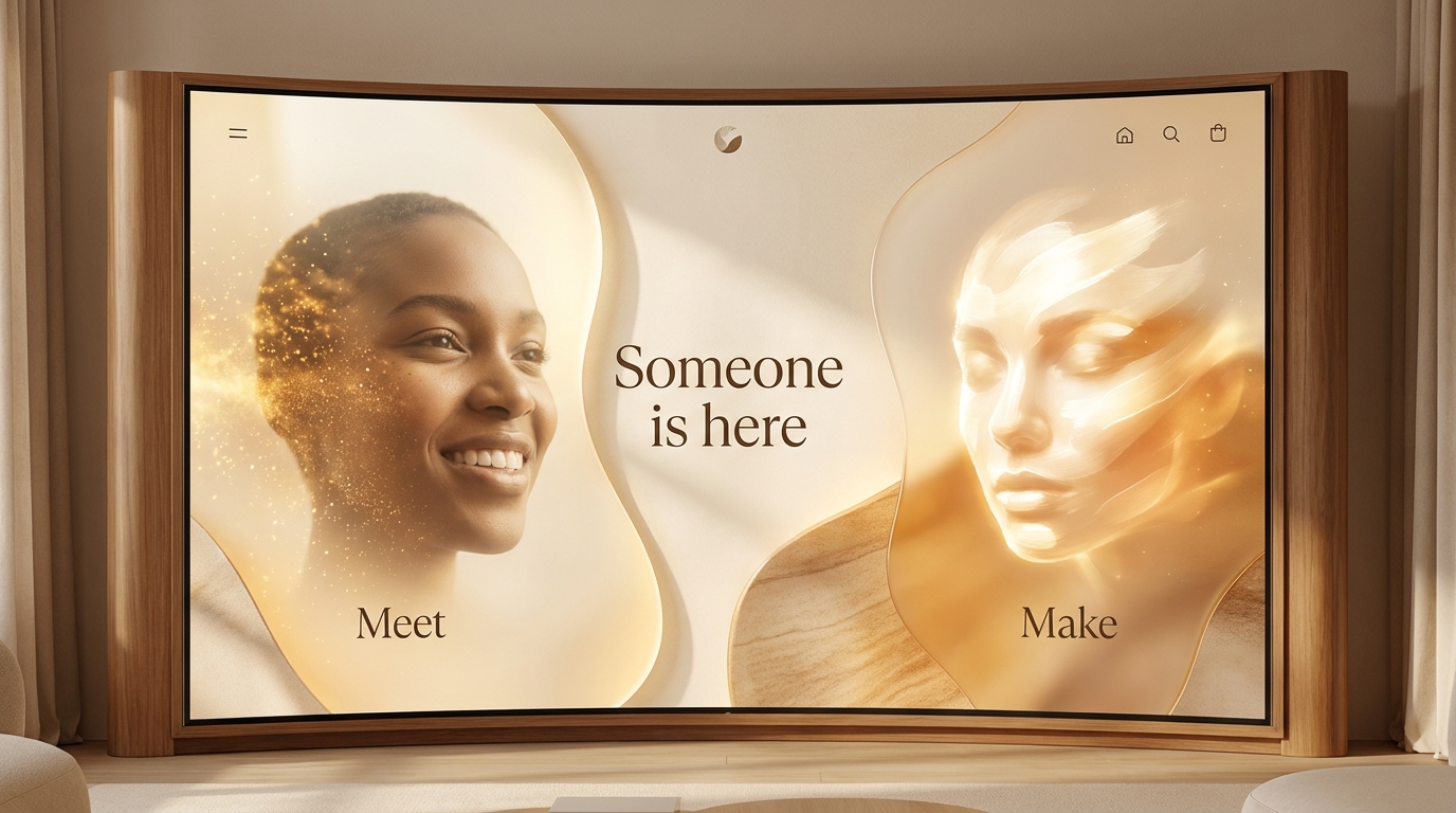 Wide screen: Someone is here — Meet / Make